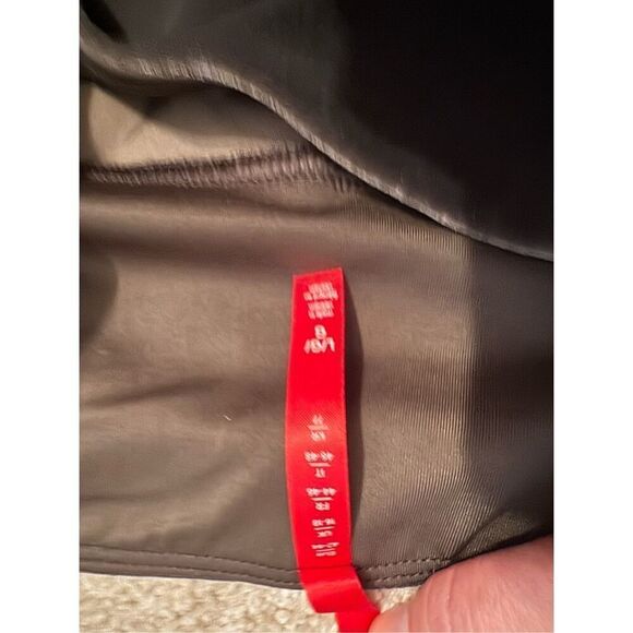 NWOT SPANX Velvet Leggings Women High Waist Ankle Dark Palm Green Stretch- Large - Picture 9 of 12